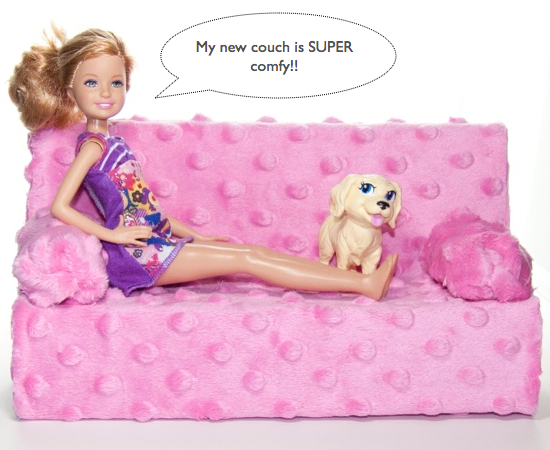 Easy DIY Barbie Couch From a Tissue Box