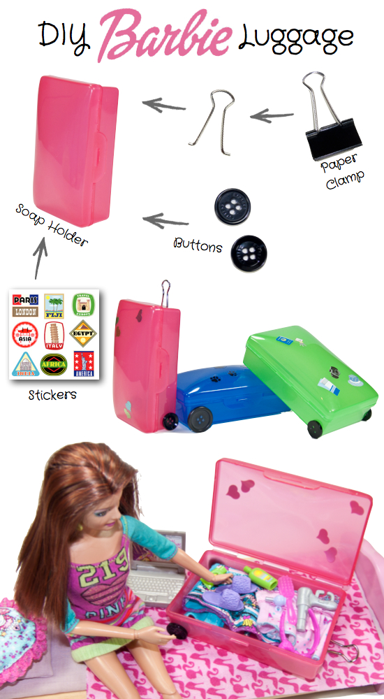 barbie suitcase with wheels