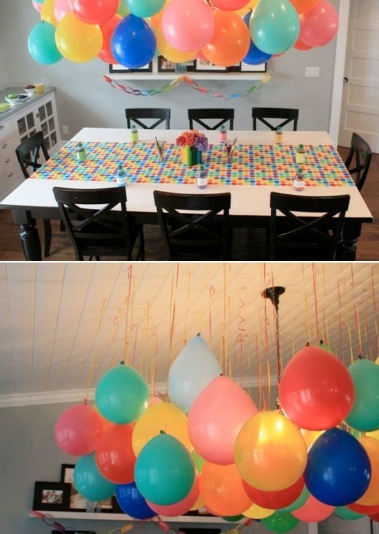 simple balloon decoration ideas for birthday party at home