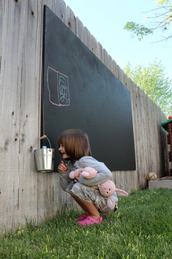 backyard chalkboard