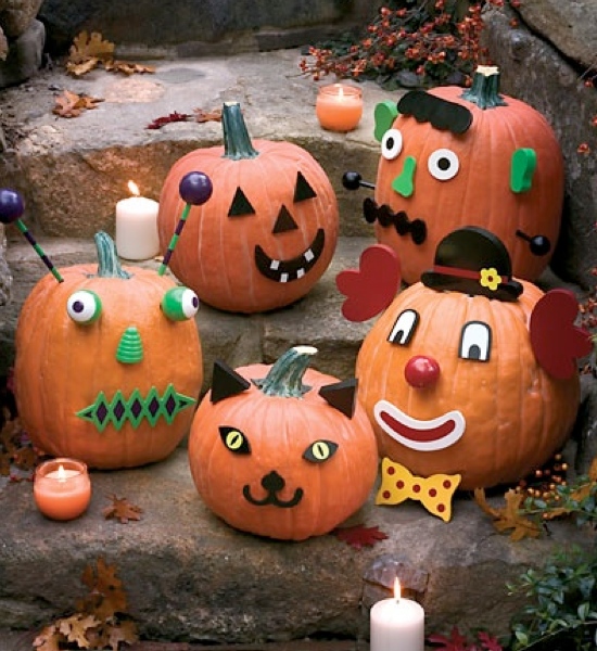 Lots of really cute pumpkin ideas that don't require any carving!