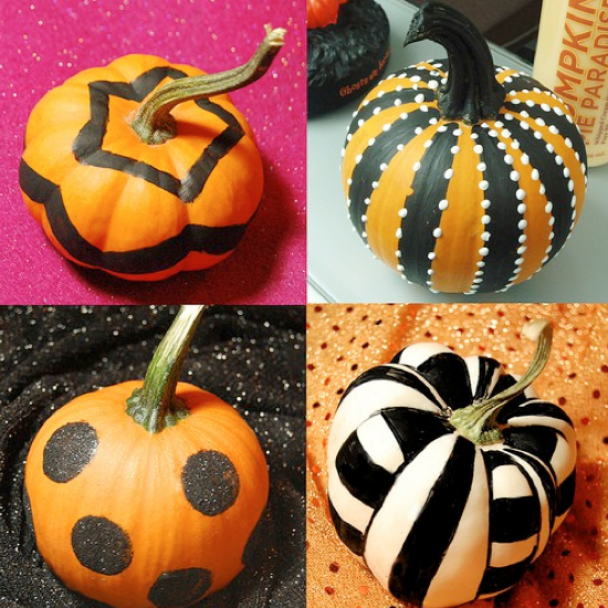Lots of really cute pumpkin ideas that don't require any carving!