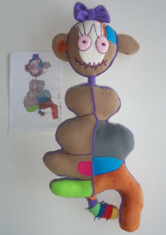 make your drawing into a stuffed animal