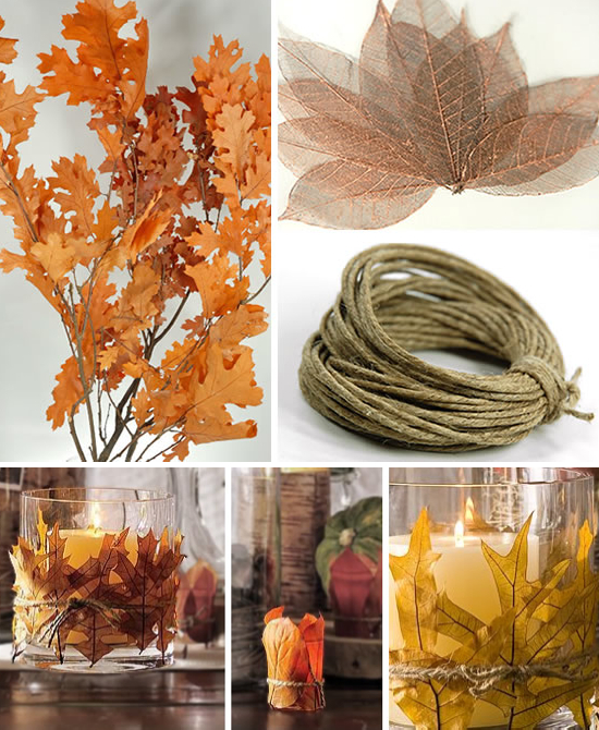 DIY Fall Leaf Candles - It's Always Autumn