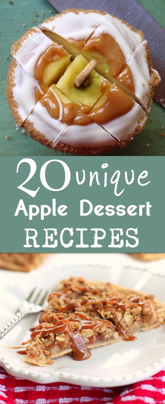 Fun and easy apple dessert recipes for fall! Lots of creative ideas. 