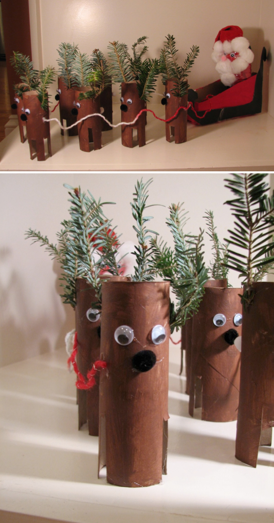 Toilet Paper Roll Reindeer | Pinterest Christmas Crafts