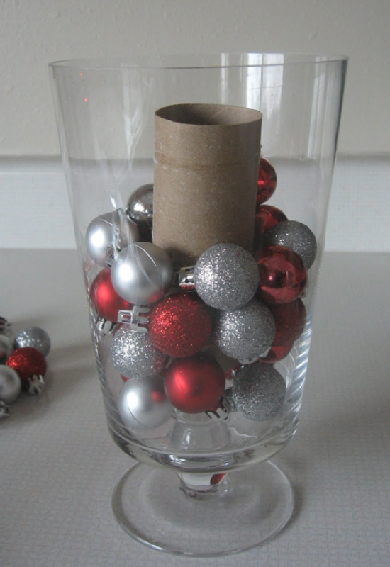 Toilet paper roll vase filler