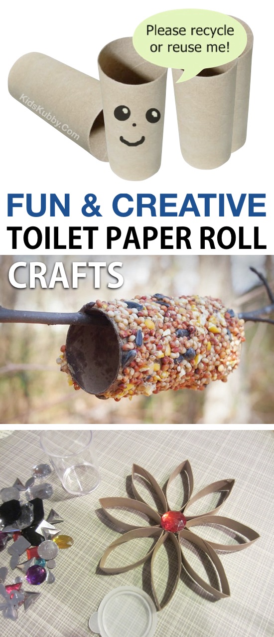 Easy DIY toilet paper roll crafts for kids, toddlers, teens and adults! Lots of fun and creative ways to recycle toilet paper rolls. Fun ideas for fall, Christmas and more. 