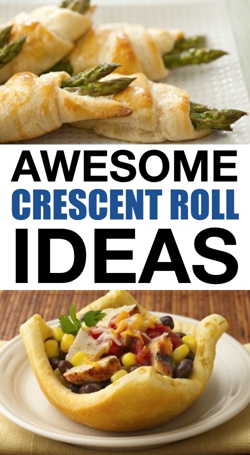 Quick, easy and fun crescent roll recipes and ideas. Lots of creative ways to use Pillsbury Crescent roll dough-- everything from snacks to breakfast, dinner and more!