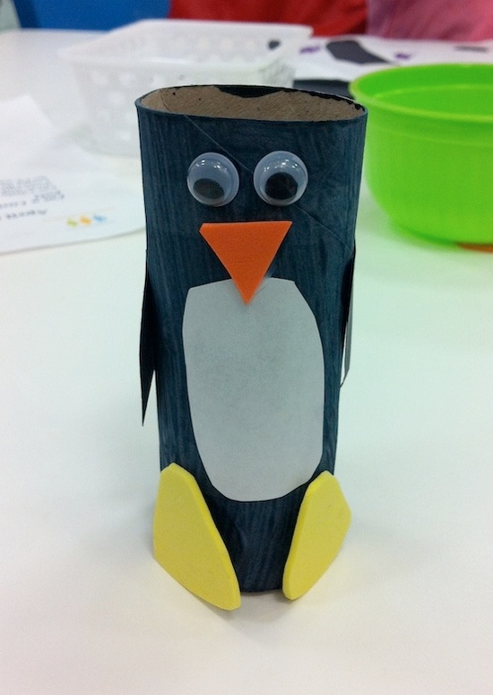 toilet paper roll penguin | Pinterest crafts for kids.