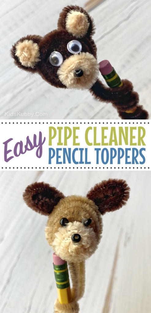 Easy DIY Pipe Cleaner Animals Craft (Cute Pencil Toppers!)