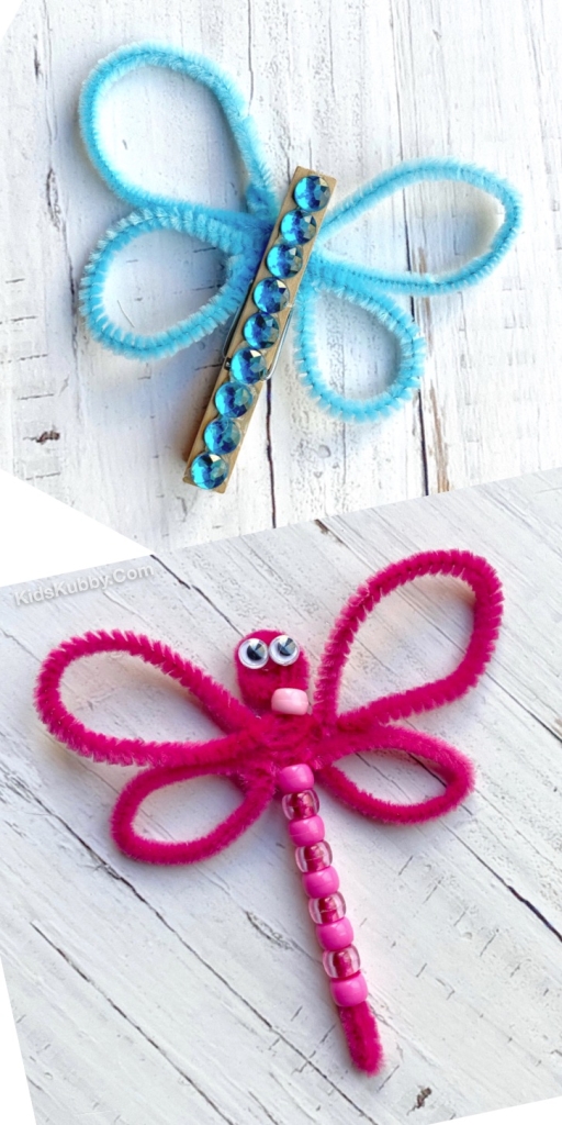 Beaded Pipe Cleaner Dragonflies (Easy Craft For Kids!)