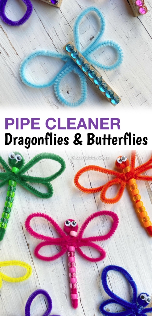 Beaded Pipe Cleaner Dragonflies (Easy Craft For Kids!)