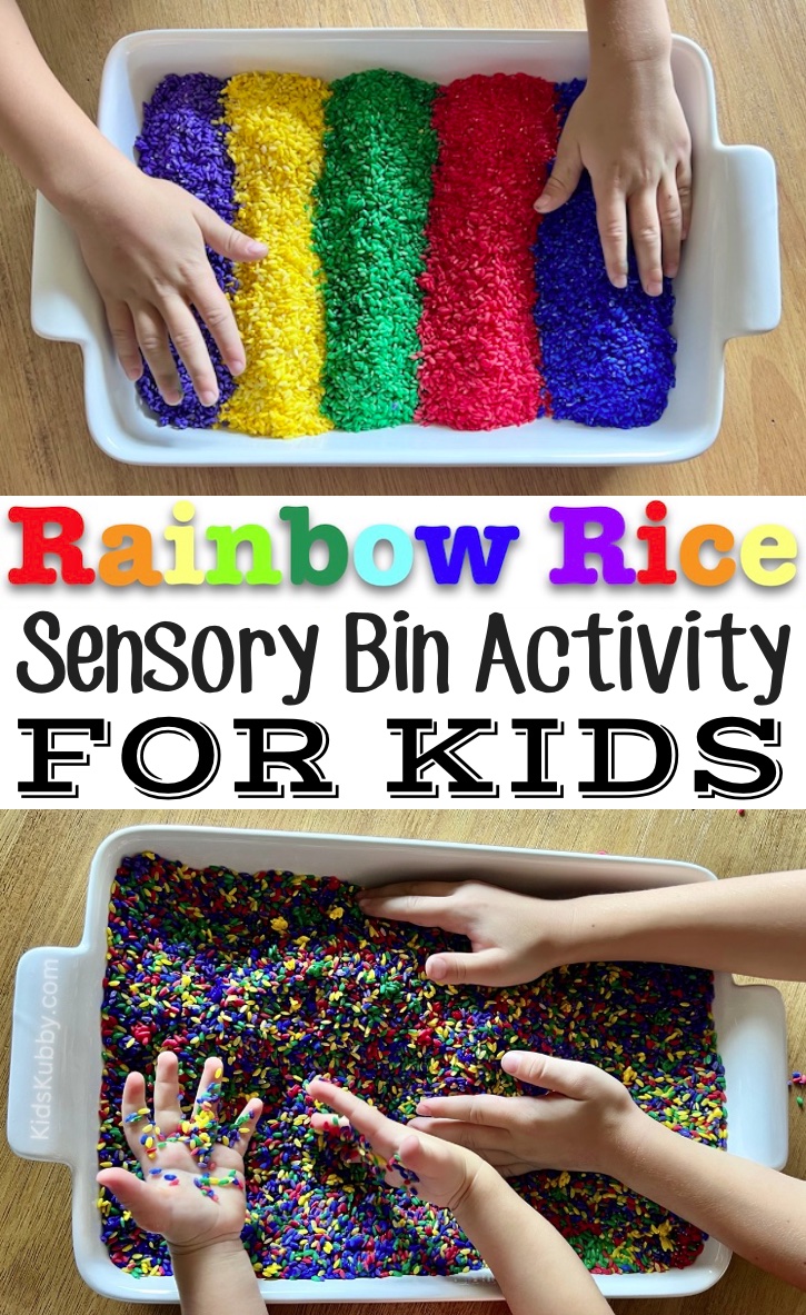 2 Fast and Easy Ways to Make Rainbow Rice - Kids Kubby