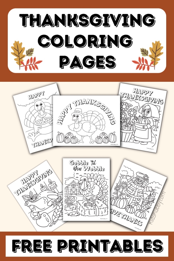 Thanksgiving Coloring Pages for Kids - Kids Kubby