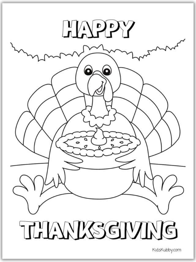 Thanksgiving Coloring Pages for Kids - Kids Kubby