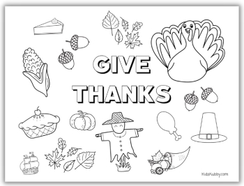 Thanksgiving Coloring Pages for Kids - Kids Kubby