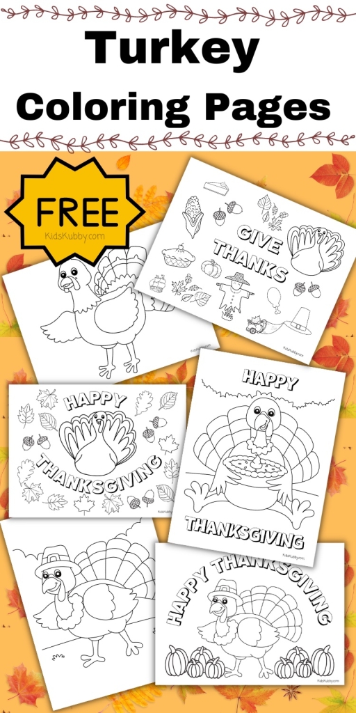 Thanksgiving Coloring Pages for Kids - Kids Kubby