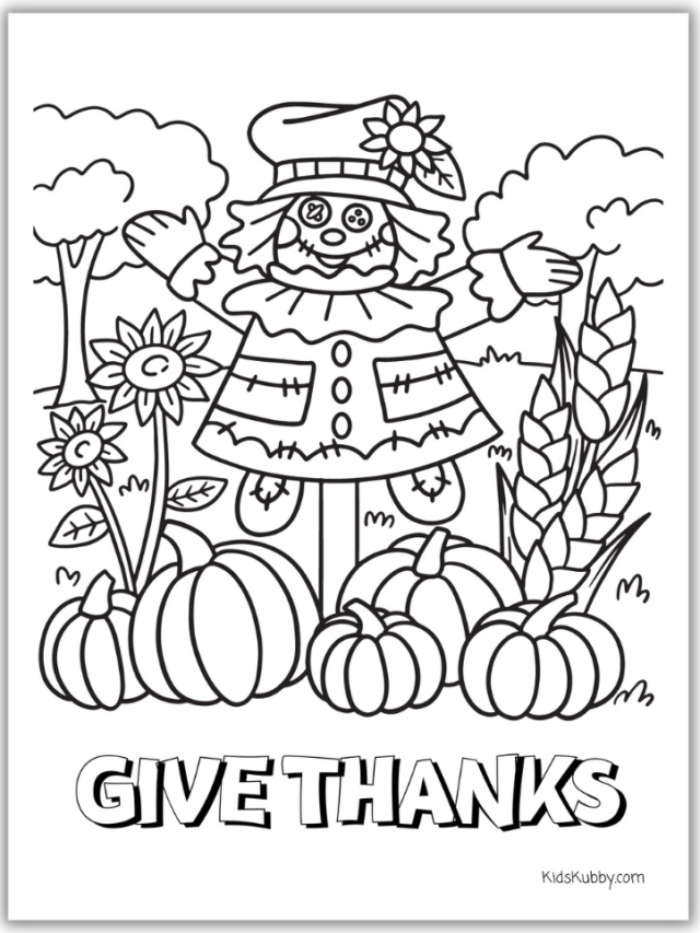 Thanksgiving Coloring Pages for Kids - Kids Kubby