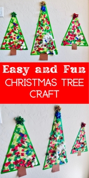 Contact Paper Christmas Tree Craft - Kids Kubby