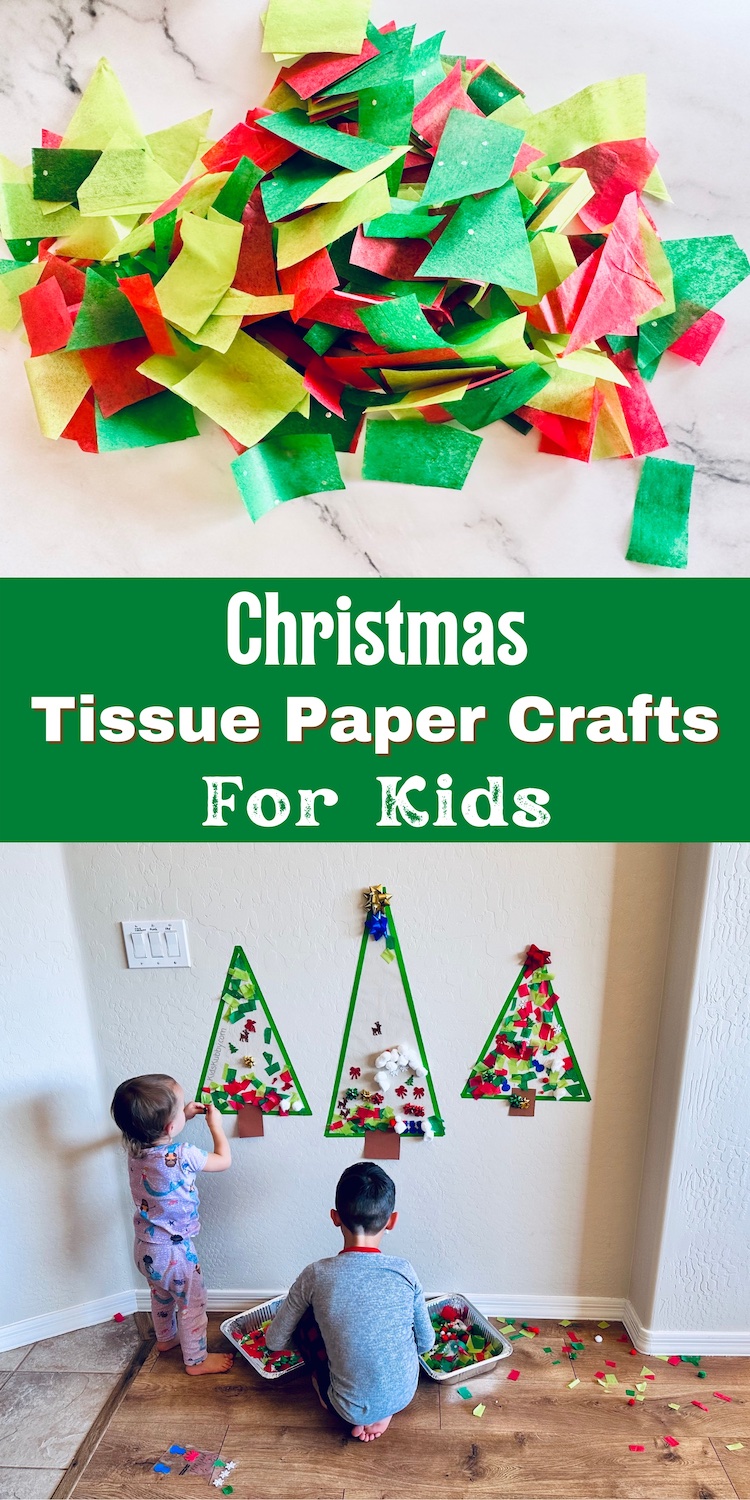 Contact Paper Christmas Tree Craft - Kids Kubby