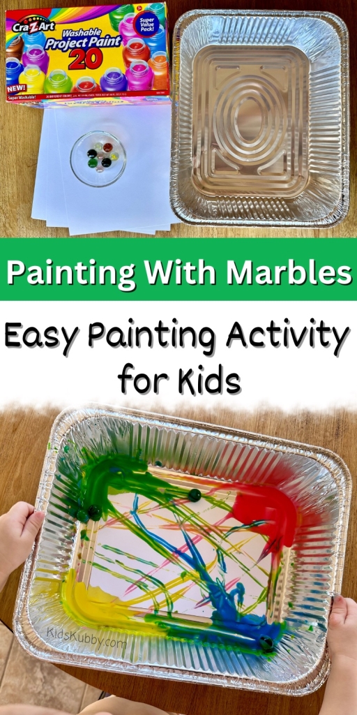 Painting With Marbles - Kids Kubby