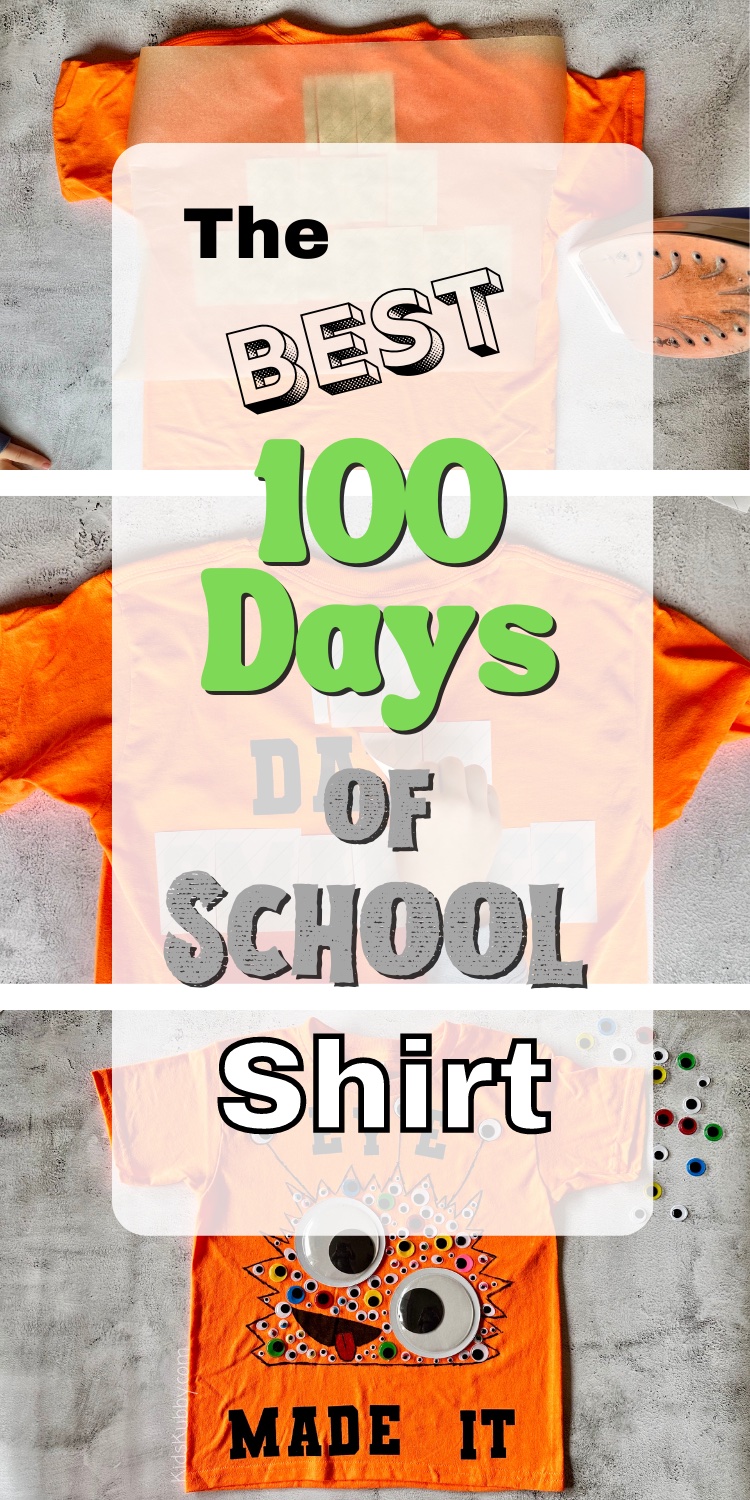 100 Days of School Shirt Idea - Googly Eye Monster - Kids Kubby
