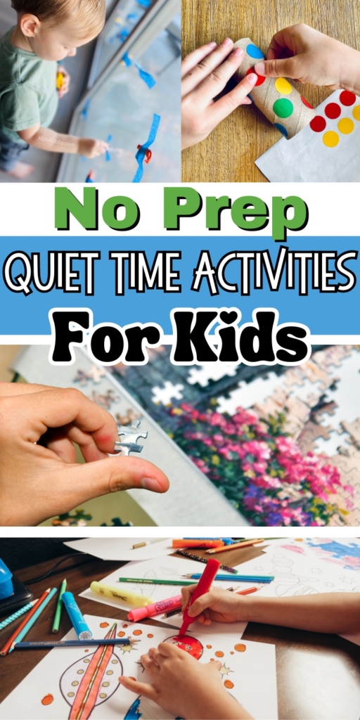 Simple Low Prep Quiet Time Activities