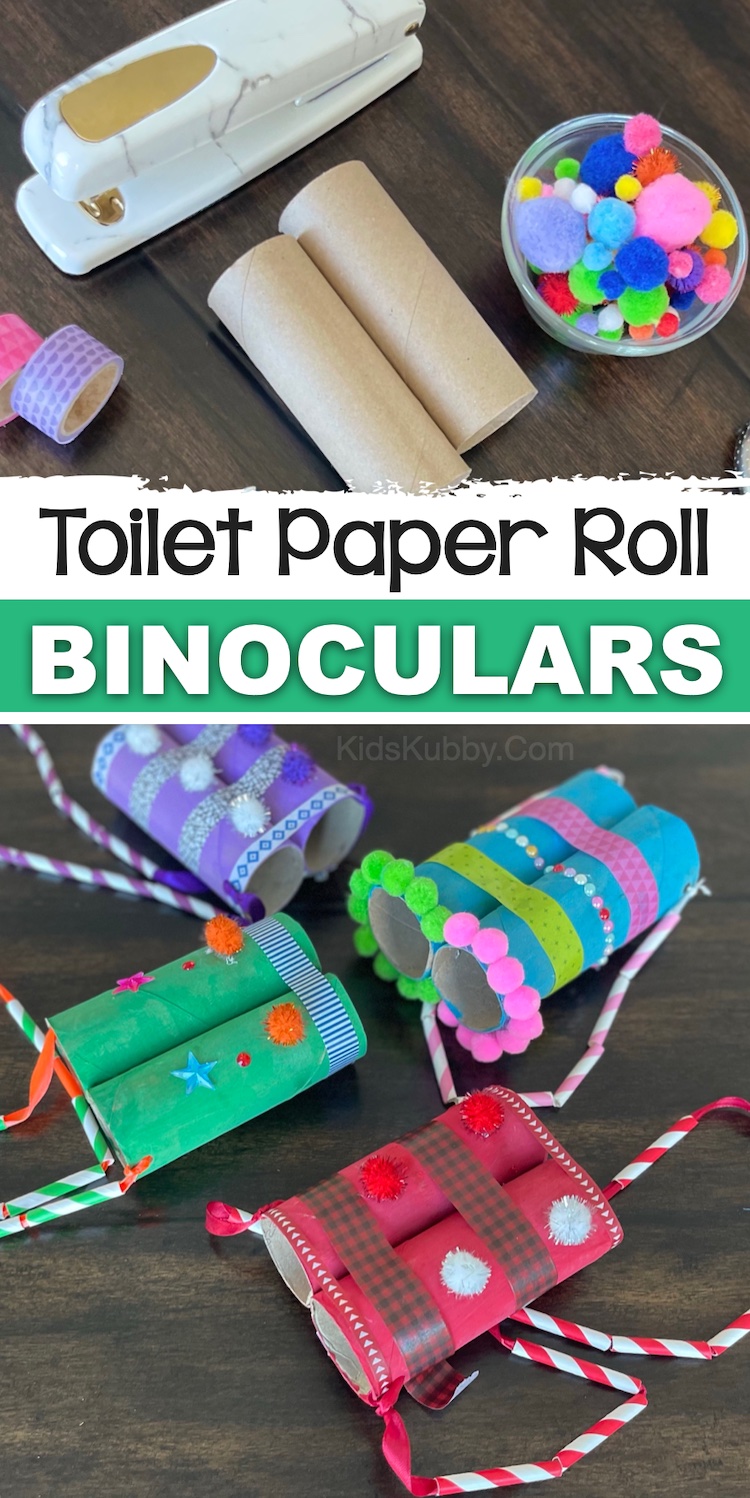 Toilet Paper Roll Binoculars (Easy Craft Idea For Kids)