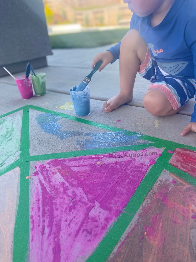 piece of colored chalk