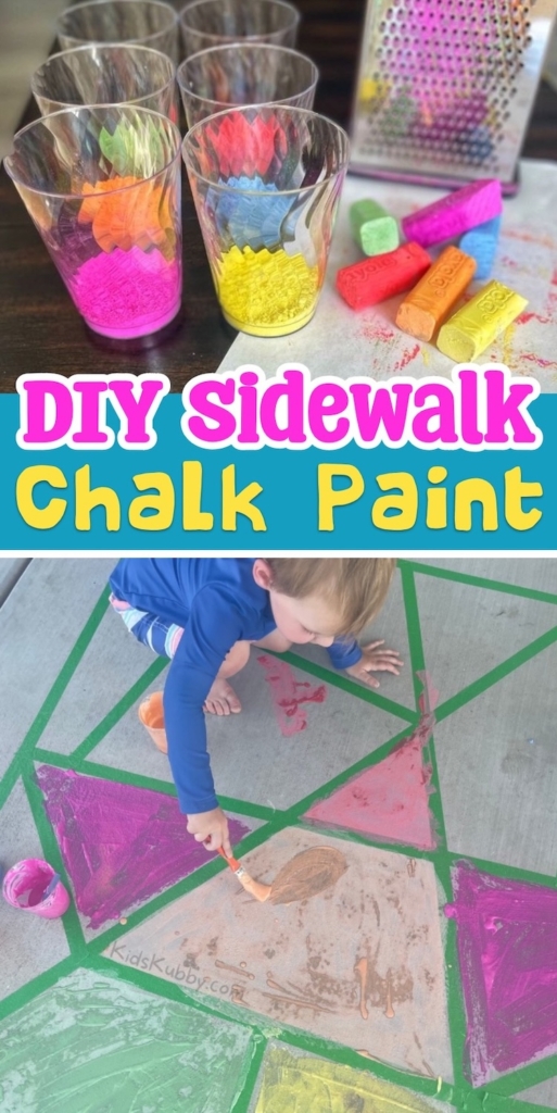 DIY Sidewalk Chalk Paint - Awesome Summer Activity For Kids!