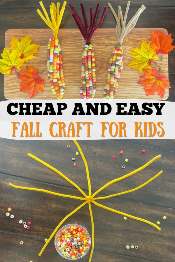 Fall Crafts for Kids: Beaded Corn Craft