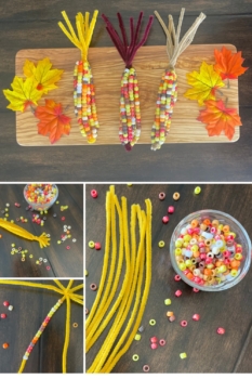 Fall Crafts for Kids: Beaded Corn Craft