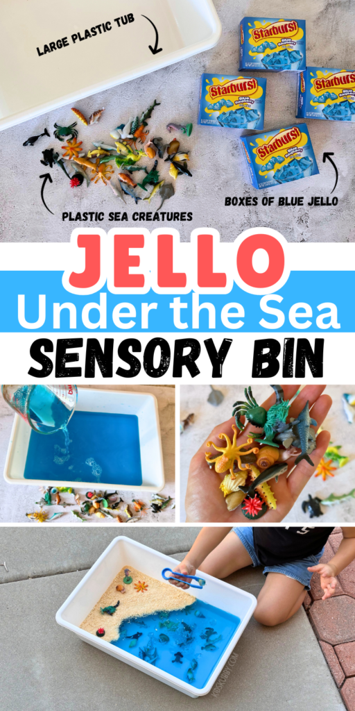 Under The Sea Jell-O Sensory Bin - Kids Kubby