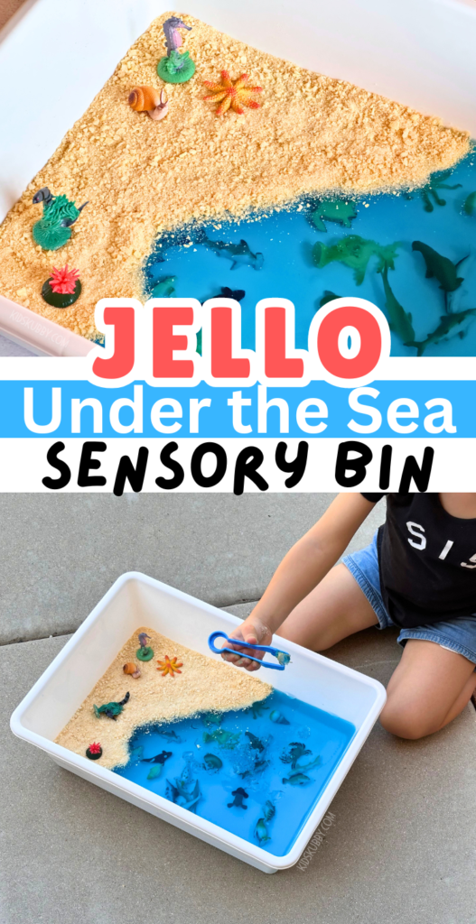 Under The Sea Jell-O Sensory Bin - Kids Kubby