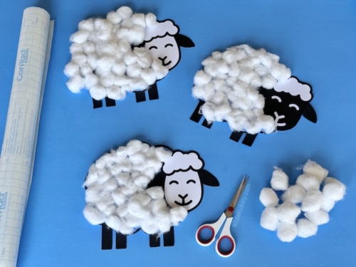 Cotton Ball Sheep Craft - Kids Kubby