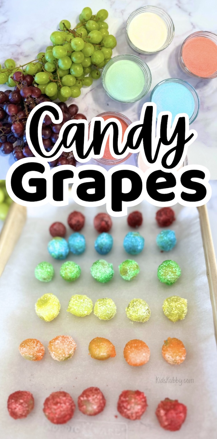 Check out this easy recipe for how to make candied grapes with just jello and grapes. Freeze these delicious jello grapes to make a fun and refreshing sweet treat for summer. A snack idea that kids and adults will love. 