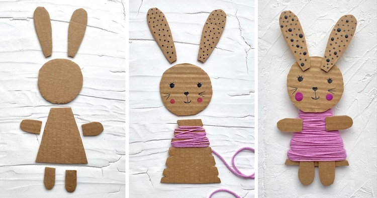 Adorable Cardboard Bunnies