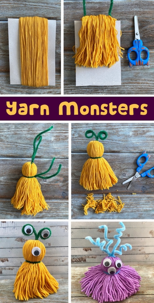 DIY Adorable Yarn Monsters