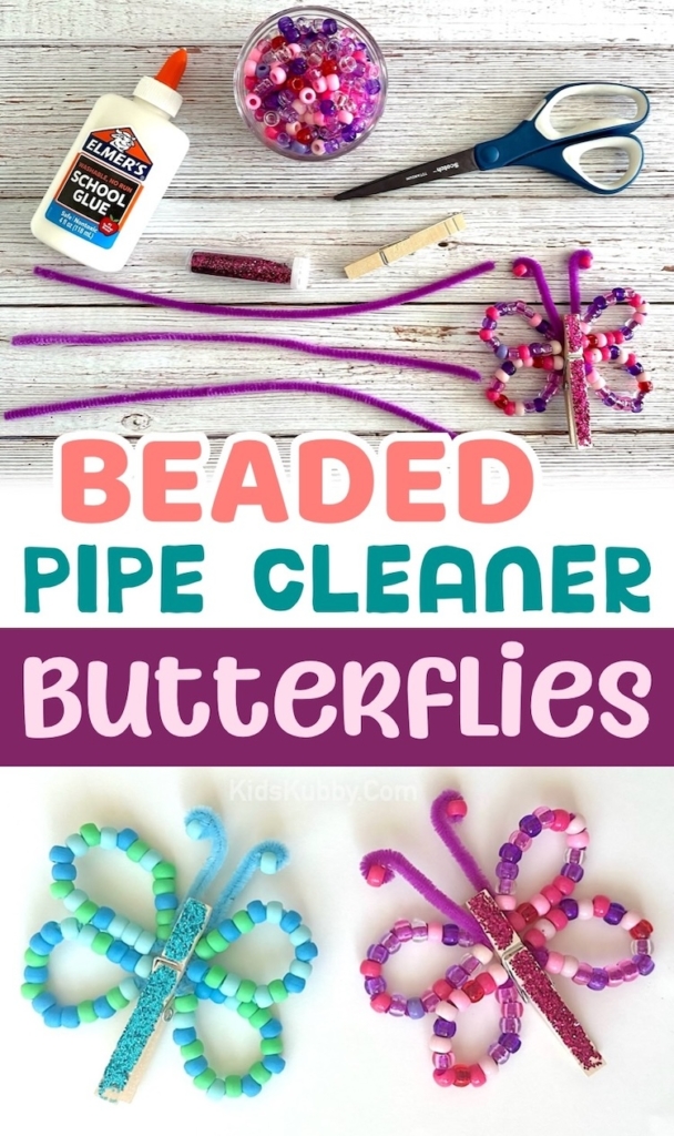 Beaded Pipe Cleaner Butterflies (With Step-by-Step Instructions)