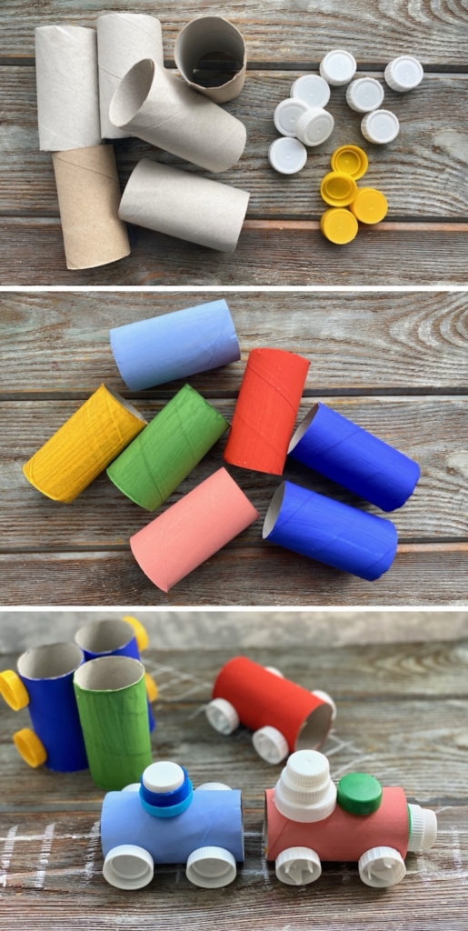 Easy Toilet Paper Roll Train Craft For Kids