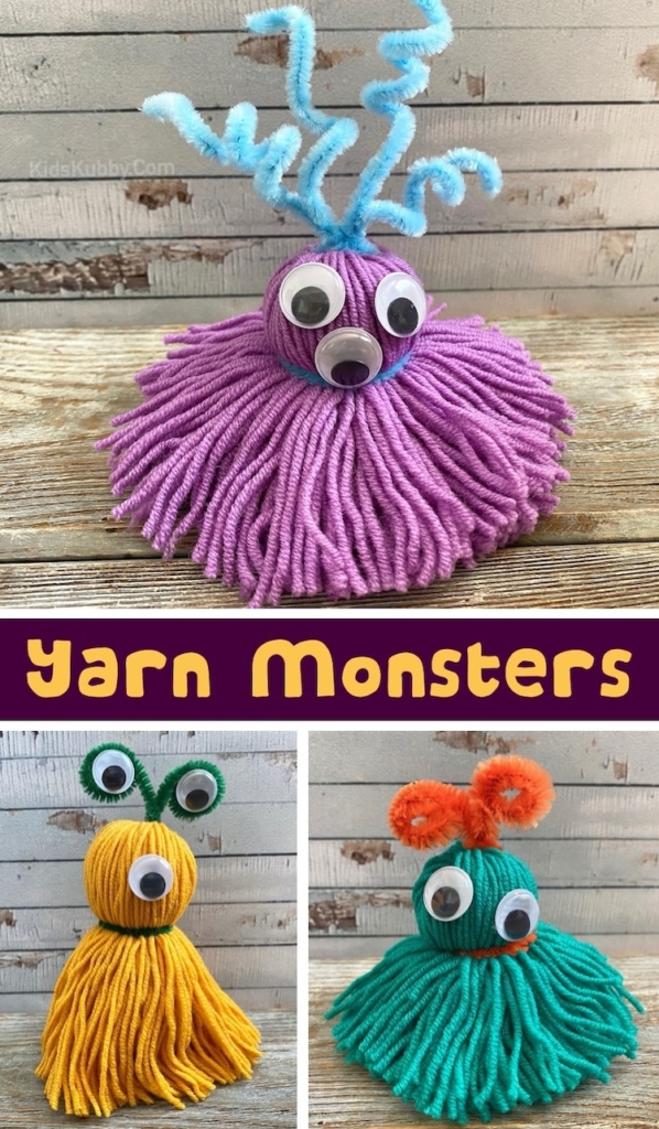 DIY Adorable Yarn Monsters