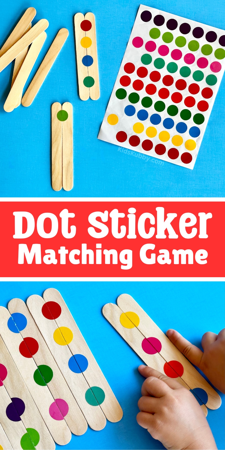 Send this simple to make activity to a preschool teacher you know! This DIY game is made with just a few budget friendly craft supplies and 5 minutes of your time. perfect for teaching color recognition and problem solving skills!