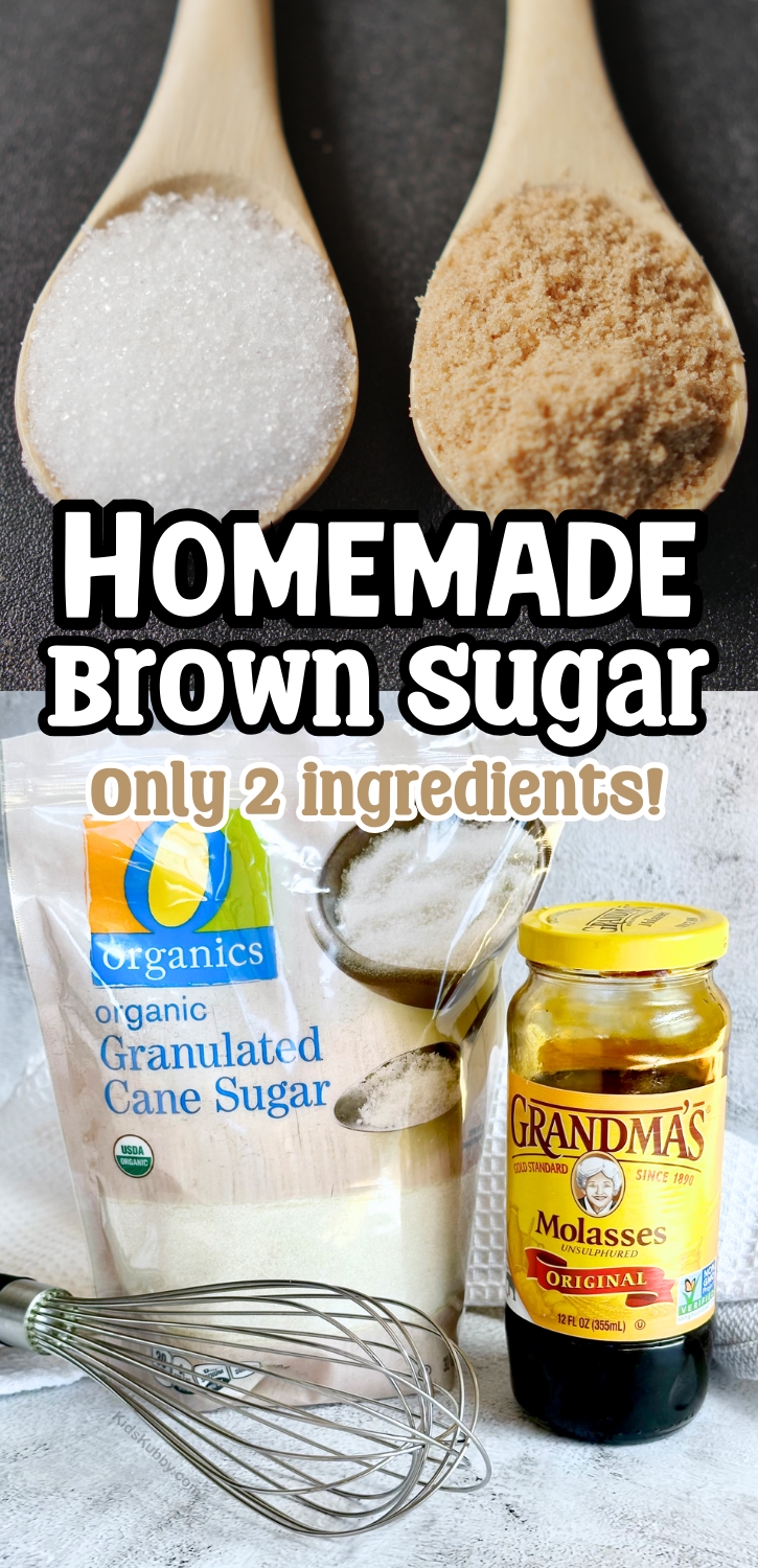 Combining white sugar and molasses will give you the best homemade brown sugar ever! this delicious cooking hack is perfect for busy families that don't have time to run to the store every time they bake. 