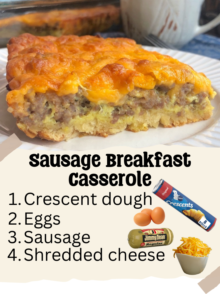 How to make the best breakfast casserole with just 4 ingredients. Make busy weekday mornings easier with this quick and easy breakfast recipe! Even your pickiest eaters will love this yummy meal. 