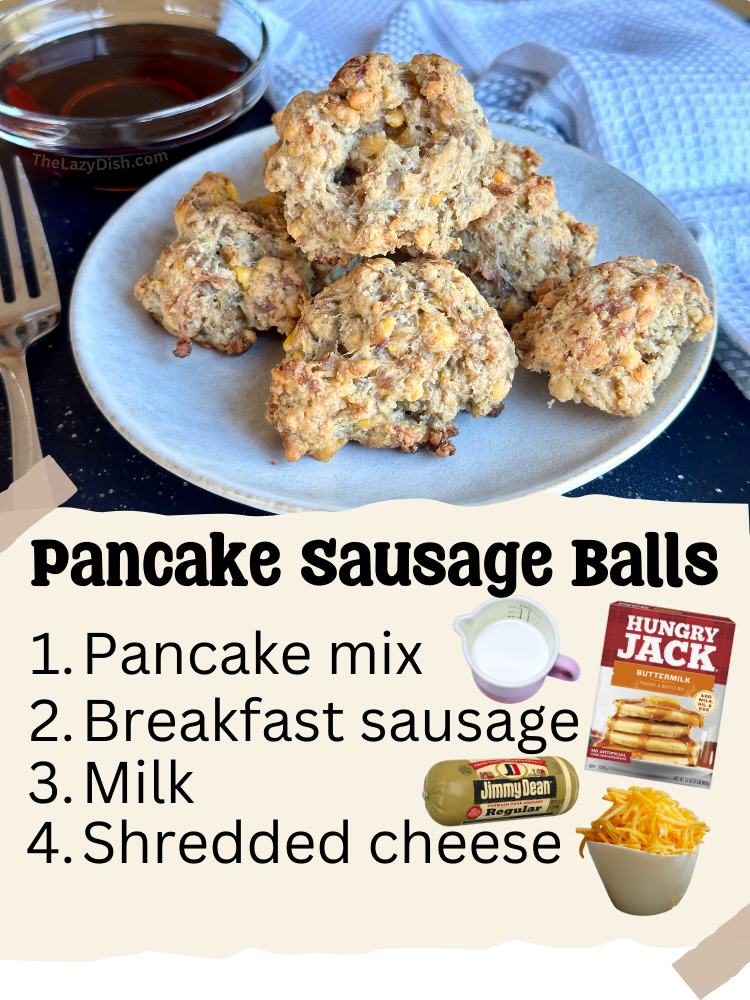 Are you looking for a fun breakfast idea that kids are sure to love? These pancake sausage balls are sweet and savory and just perfect for dipping. An easy recipe that can be frozen and reheated when convenient. 