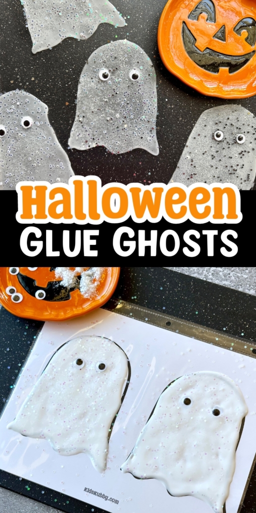 If you're looking for the best Halloween craft idea for kids, then Glue ghosts are perfect. This simple to make craft is so fun for kids and cheap to make too. With just a few simple art supplies you probably have around your house, you can make this amazing Halloween craft today!