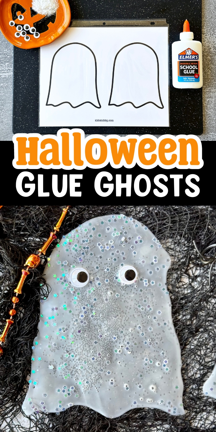 Check out this fun, hands on Halloween activity for kids. Using cheap dollar store supplies, kids can make the cutest ghosts to hang as Halloween decorations or window clings. The best Halloween craft for kids.