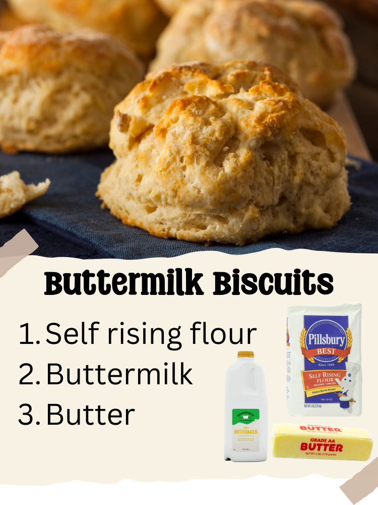 Do you love homemade biscuits as much as I do but hate spending hours in the kitchen making them? Well this simple 3 ingredient biscuit recipe is perfect for you! In about 30 minutes you can make the best homemade buttermilk biscuits ever! 