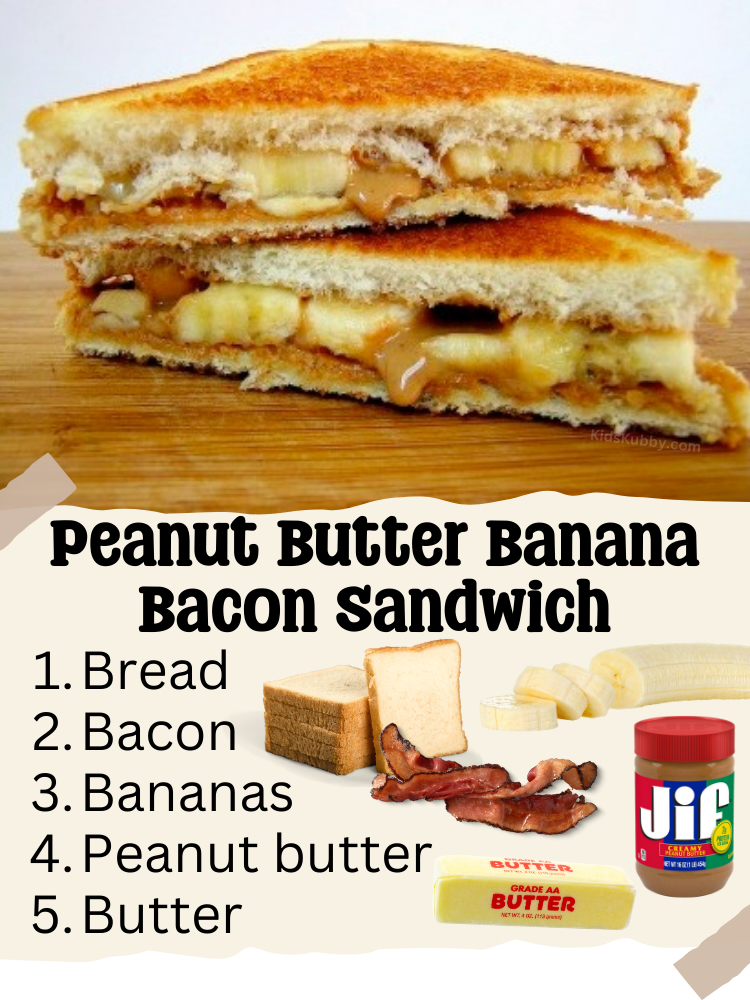 A flavorful combination of banana, peanut butter, and bacon creating an explosion of flavor in your mouth. A perfect recipe to start your day. 